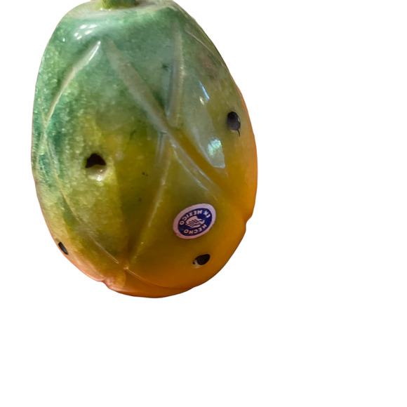 Vintage Onyx Alabaster Marble Pineapple Fruit Mexico Hand Carved 5" - Picture 4 of 6